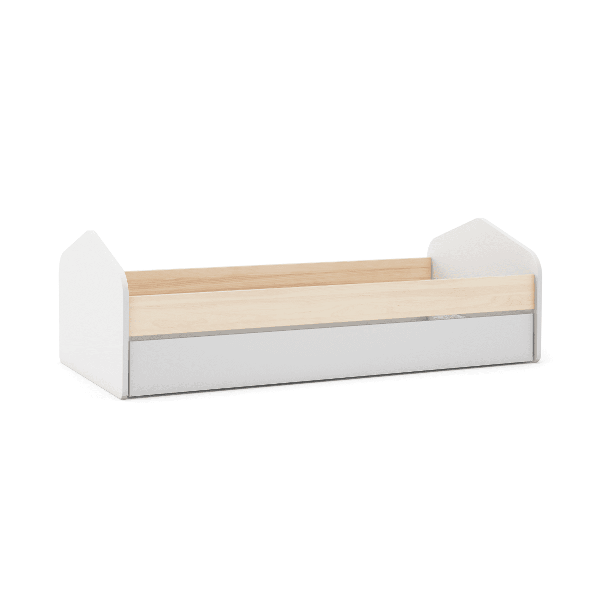 Lit 90x200 cm avec tiroir lit 90x190 cm  LÉONIE - Couleur : Blanc - MDF - Calicosy