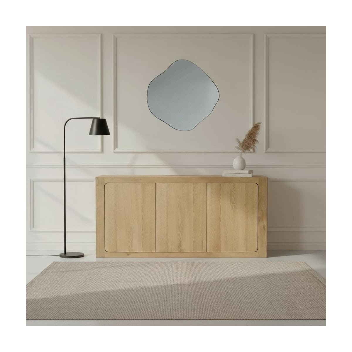 Buffet 3 portes en chêne massif - PALOMA - Calicosy