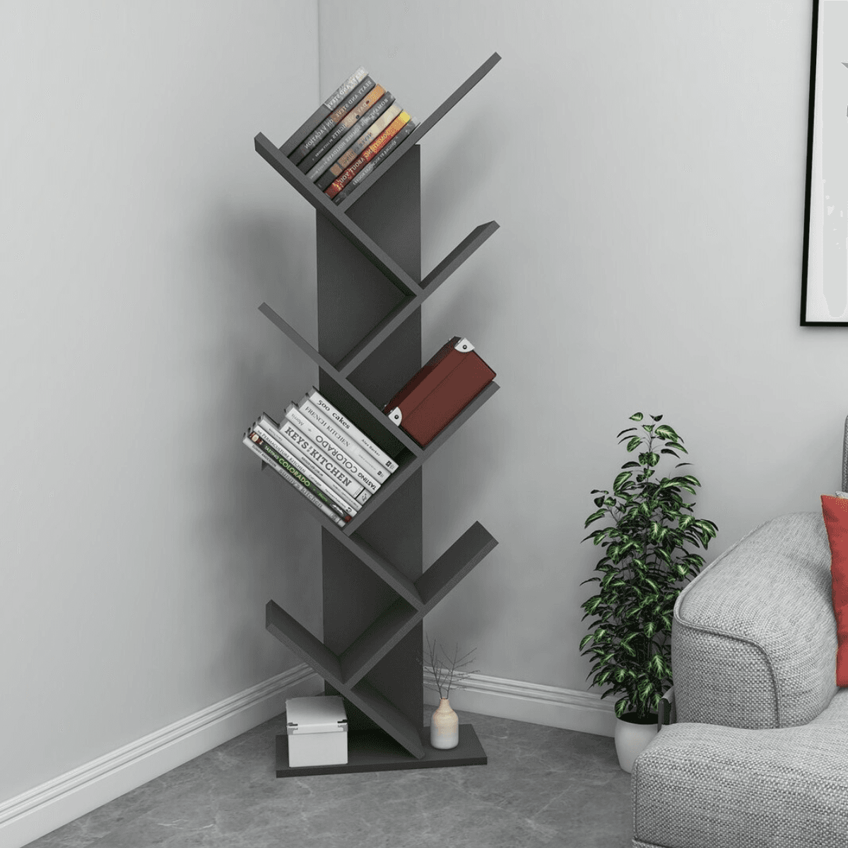 Etagère bibliothèque 8 tablettes H128,5 cm - AUBE - Calicosy