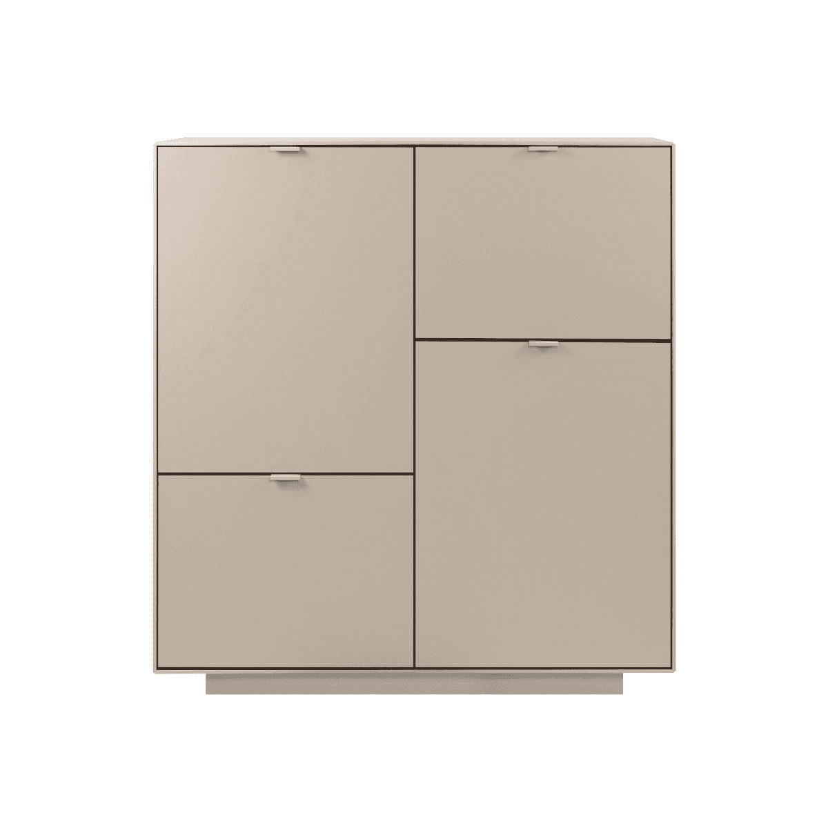Buffet haut 4 portes décor sable L107 cm VIKA - Panneaux de particules - Calicosy