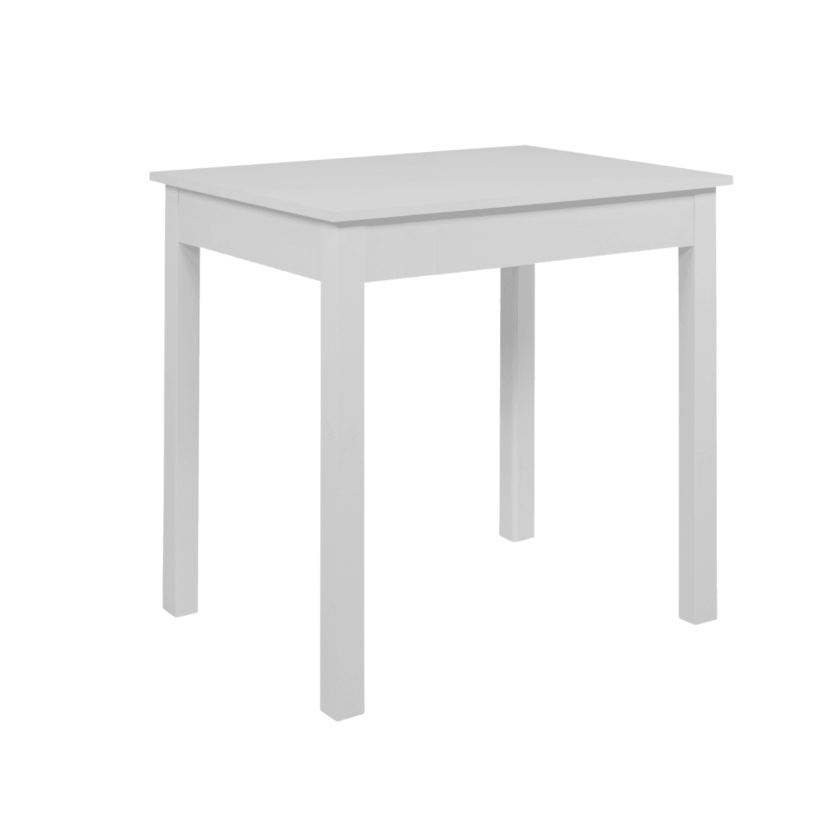 Table à manger L110 cm - ALENTO - Couleur : Blanc - Panneaux de particules - Calicosy