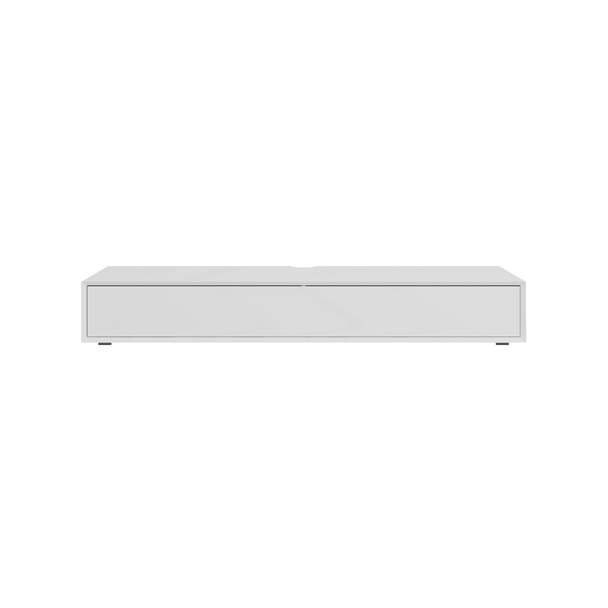 Meuble TV L160 cm ORELIA - Couleur : Blanc - Panneaux de particules - Calicosy