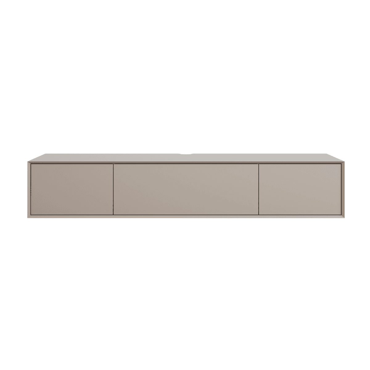 Meuble TV 3 portes L200 cm ORELIA - Couleur : Sable - Panneaux de particules - Calicosy