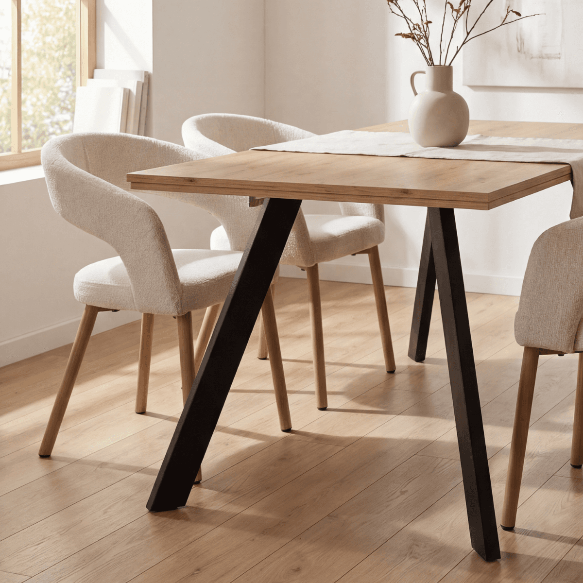 Lot de 2 chaises en tissu H60 cm - FREJA - Calicosy