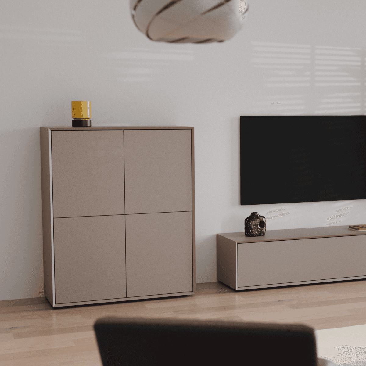 Buffet haut 4 portes L100 cm ORELIA - Calicosy