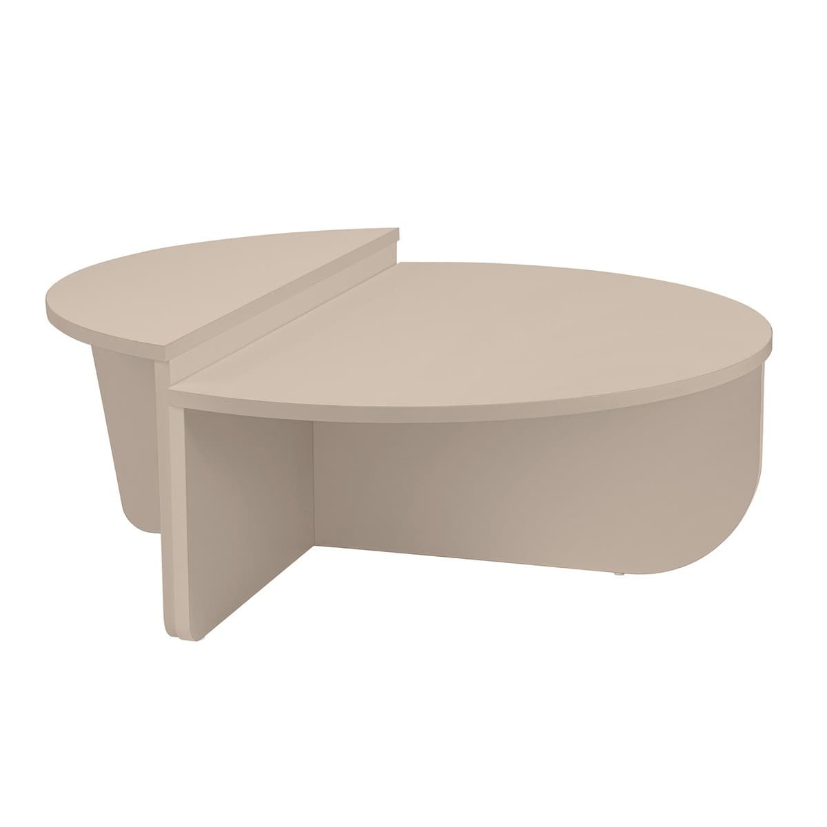 Lot de 2 tables basses L90 cm - ORION - Couleur : Cashmere - Panneaux de particules - Calicosy