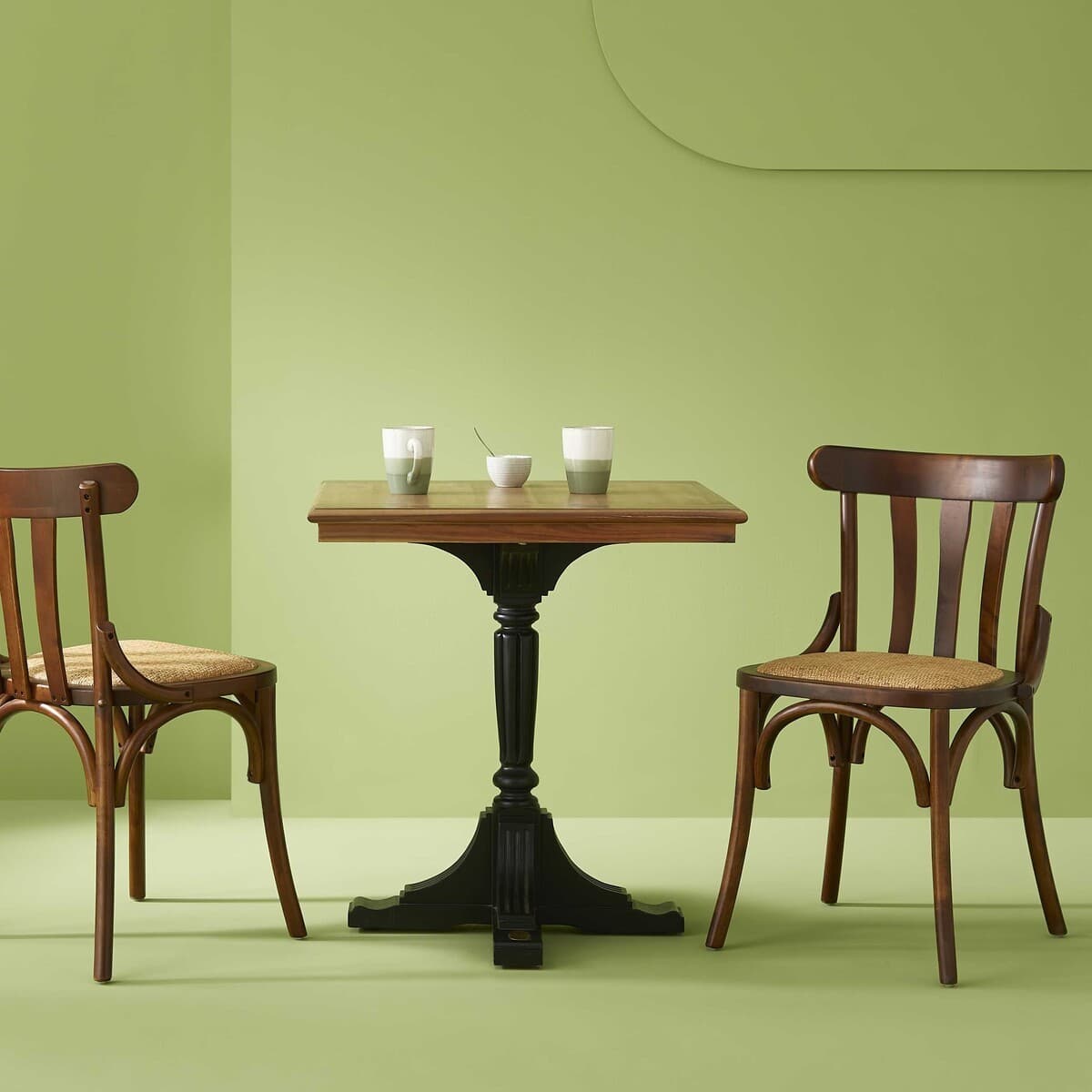 Lot de 6 chaises bouleau massif ESTAMINET - Bois - Calicosy