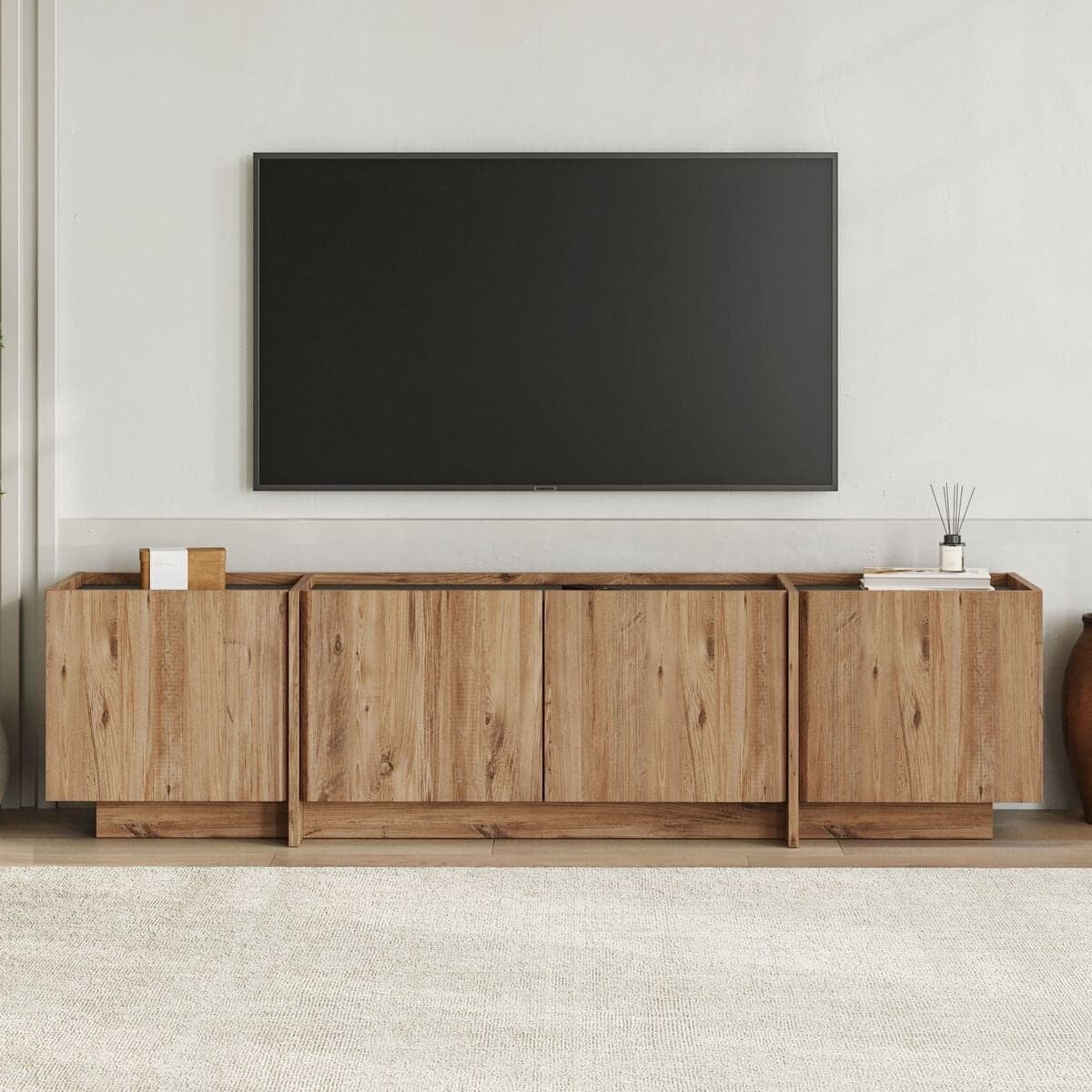 Meuble TV 4 portes L180 cm - ARVEN - Calicosy