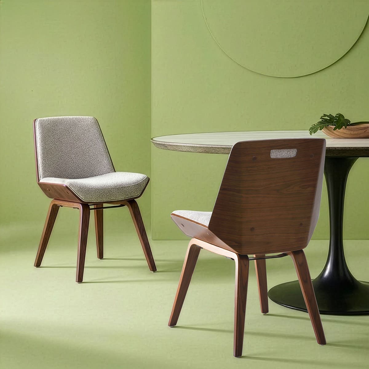 Chaise en tissu beige L52 cm - NICO - Tissu - Calicosy