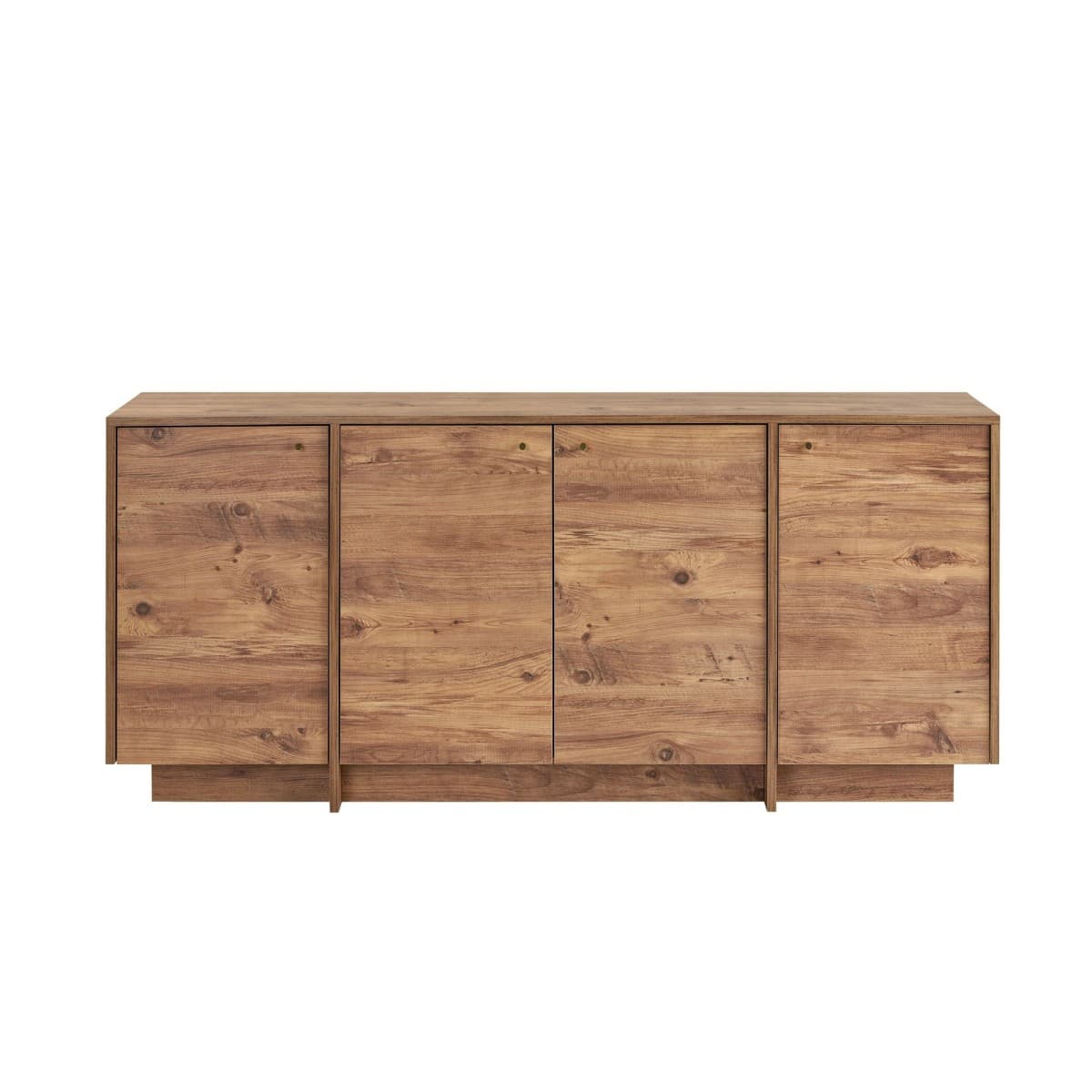 Buffet bas 4 portes L180 cm - KAY - Couleur : Pin atlantique - Panneaux de particules - Calicosy