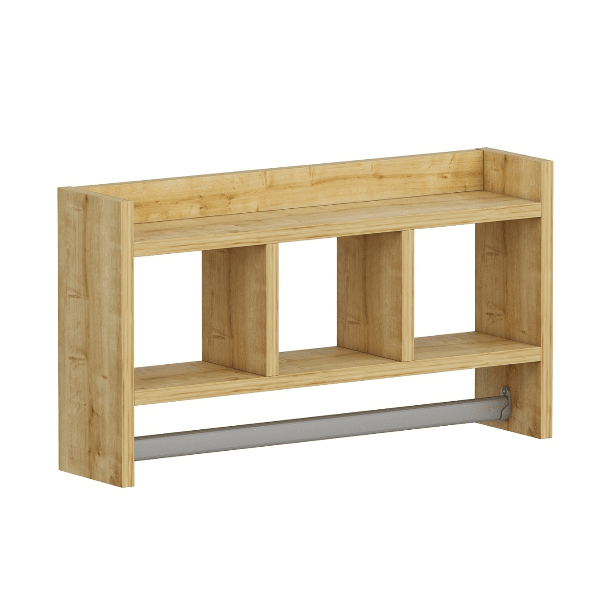 Etagère murale 3 niches L63 cm - MALIA - Couleur : Chêne saphir - Panneaux de particules - Calicosy