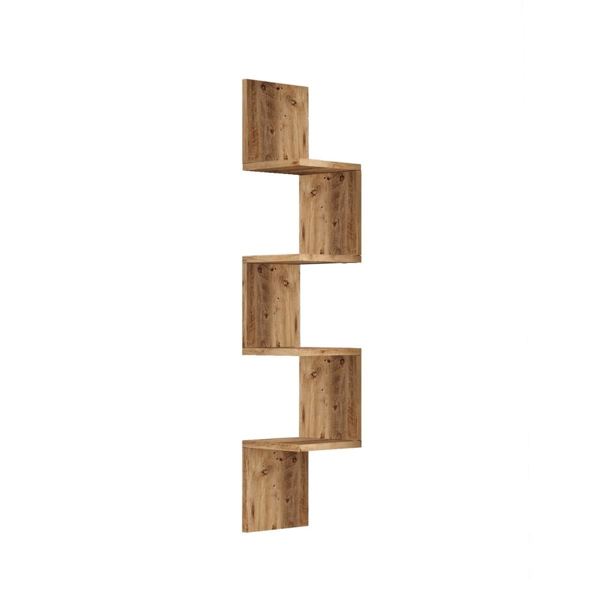 Etagère murale à 4 niveaux H117 cm - NOLIA - Couleur : Pin atlantique - Panneaux de particules - Calicosy