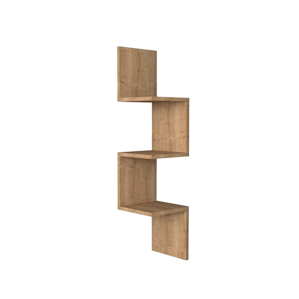 Etagère murale à 3 niveaux H105 cm - OLYA - Couleur : Chêne saphir - Panneaux de particules - Calicosy