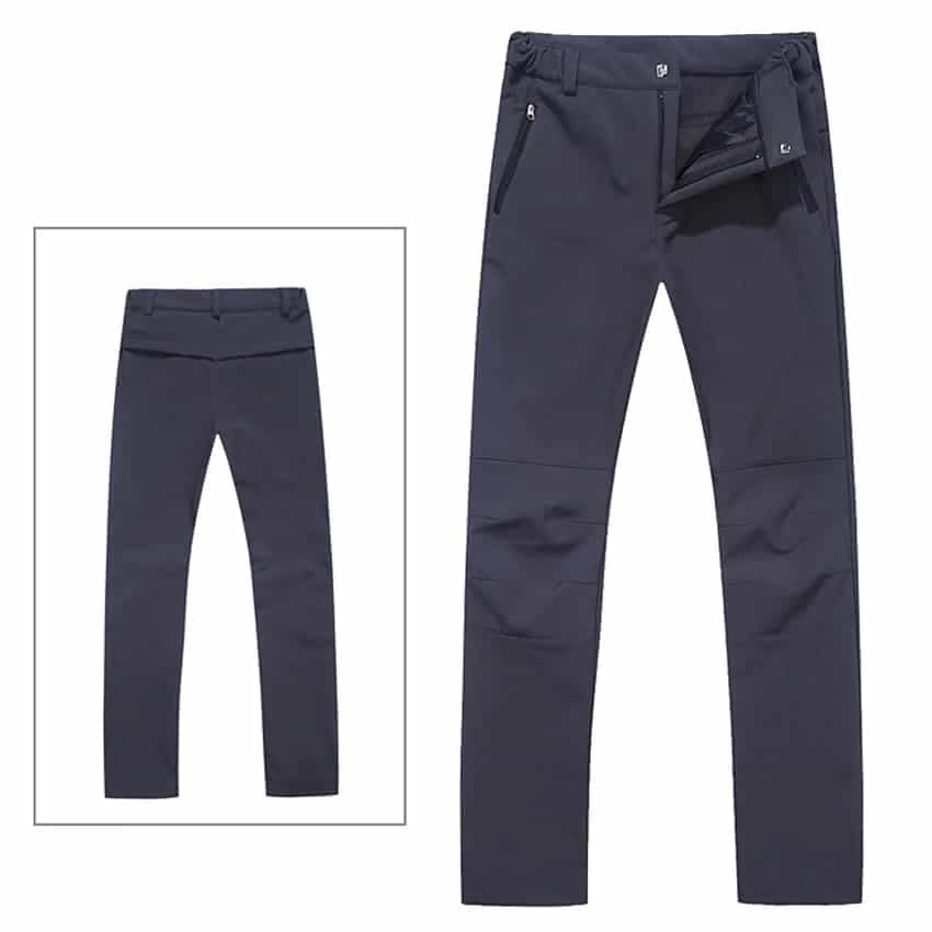 Pantalon de randonnée pour homme en molleton (Couleur: Gris, Taille: L)