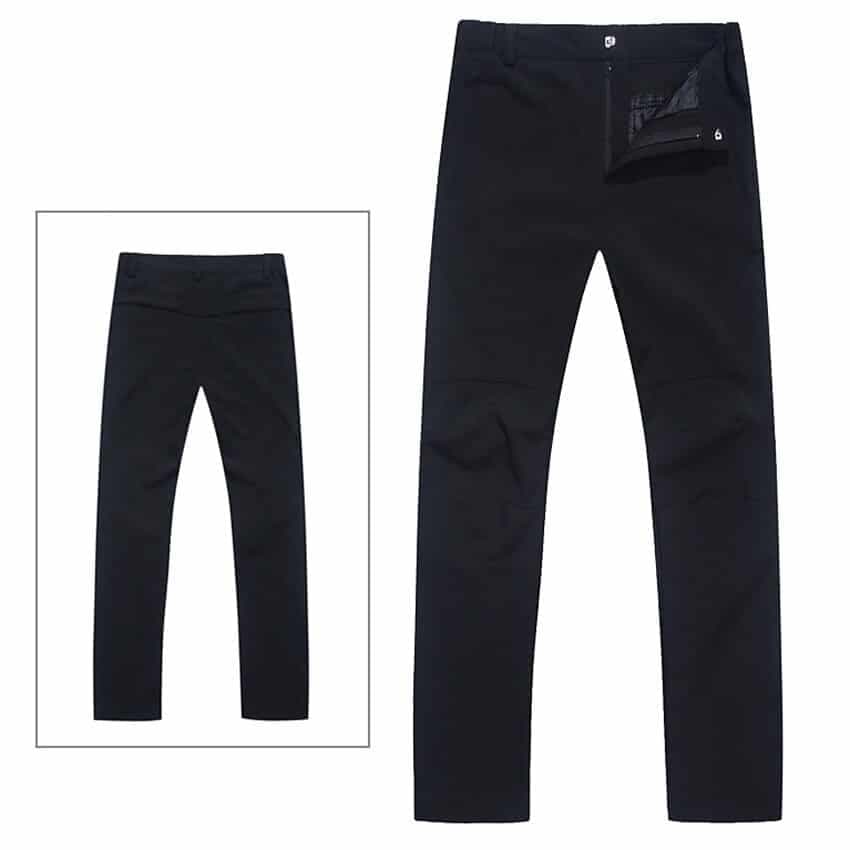 Pantalon de randonnée pour homme en molleton (Couleur: Noir, Taille: L)