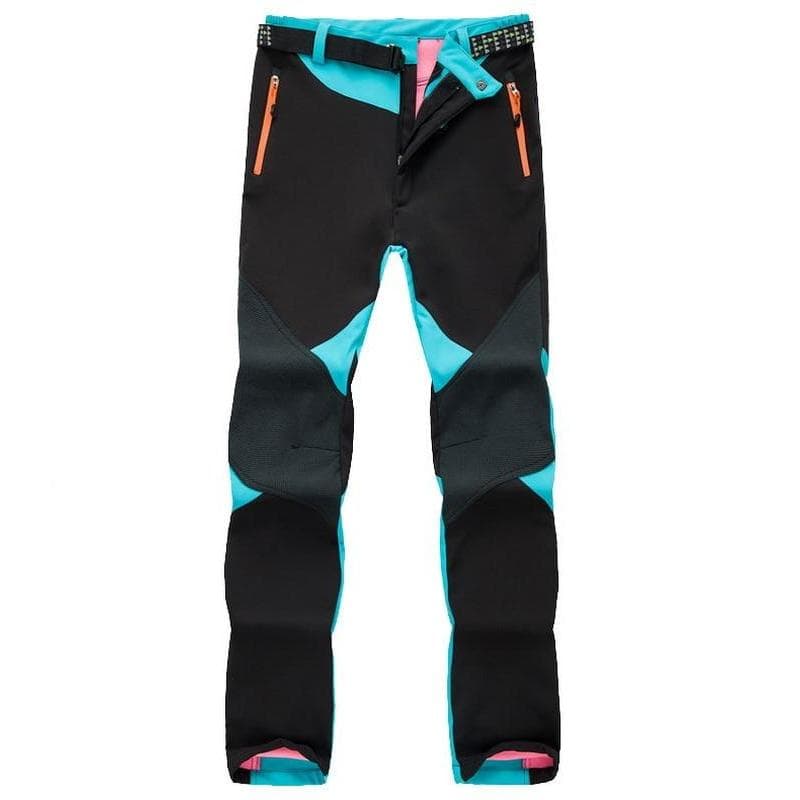 Pantalon de randonnée pour femme avec intérieur polaire (Couleur: Bleu clair, Taille: M)