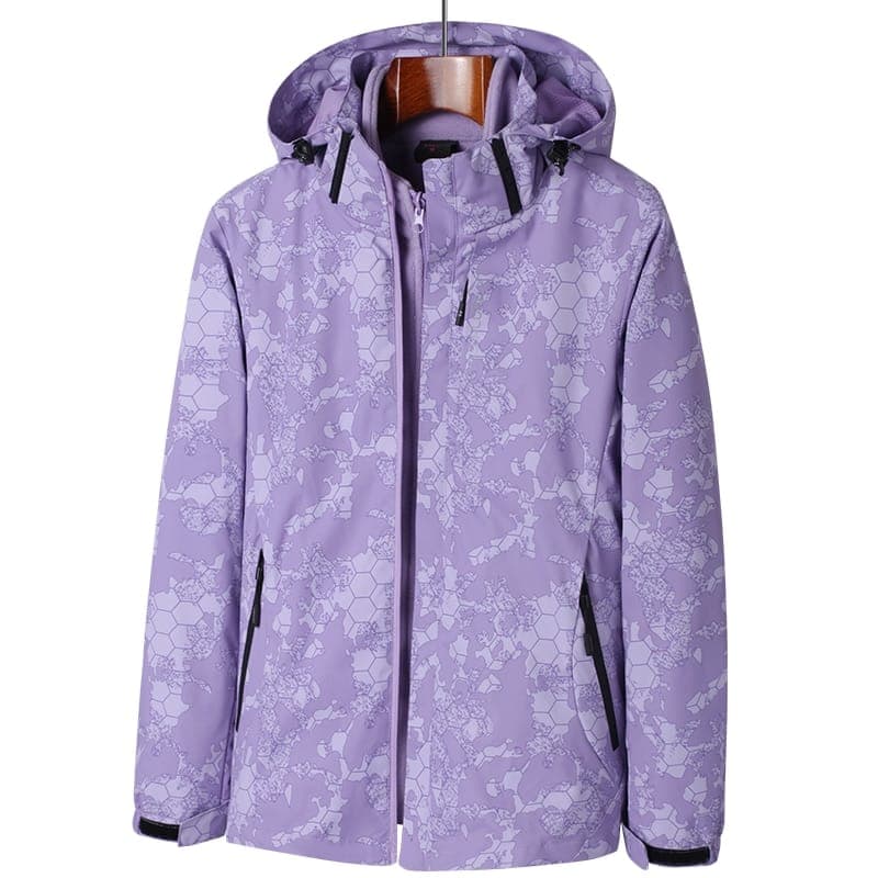 Veste d'hiver 2 en 1 pour femme (Couleur: Violet, Taille: XXL)