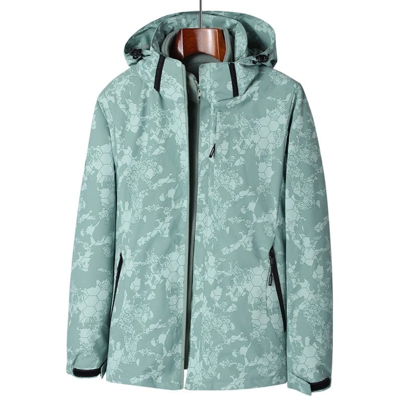 Veste d'hiver 2 en 1 pour femme (Couleur: Vert, Taille: XXL)