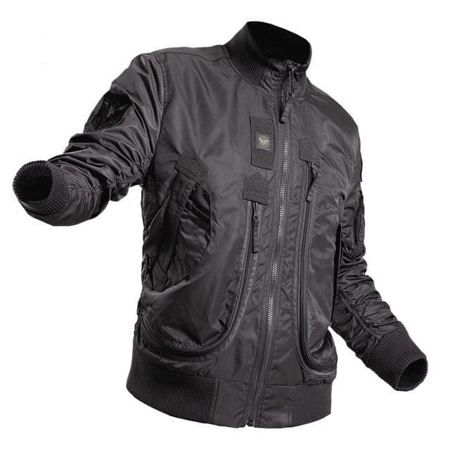 Veste imperméable militaire (Couleur: Noir, Taille: L)