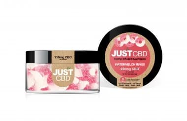 GUMMIES - 250mg CBD - JUSTCBD Anneaux Pastèque