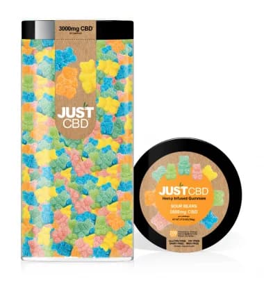 GUMMIES - 3000mg CBD - JUSTCBD Oursons Acidulés