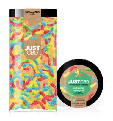 GUMMIES - 3000mg CBD - JUSTCBD Serpents Acidulés