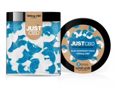 GUMMIES - CBD - 1000mg - JUSTCBD Anneaux Myrtille