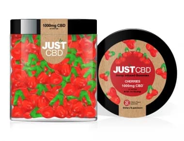 GUMMIES - CBD - 1000mg - JUSTCBD Cerises
