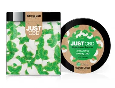 GUMMIES - CBD - 1000mg - JUSTCBD Anneaux Pomme