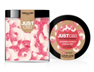 GUMMIES - CBD - 1000mg - JUSTCBD Anneaux Pastèque