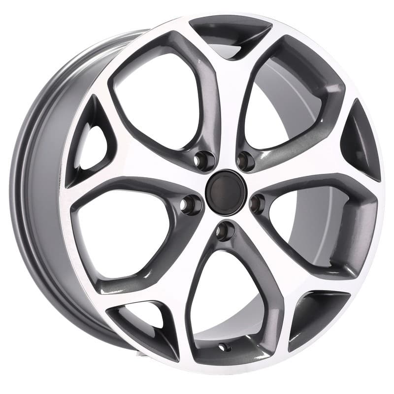 4 jantes 7.5 17 5x108 design ford gris brillant