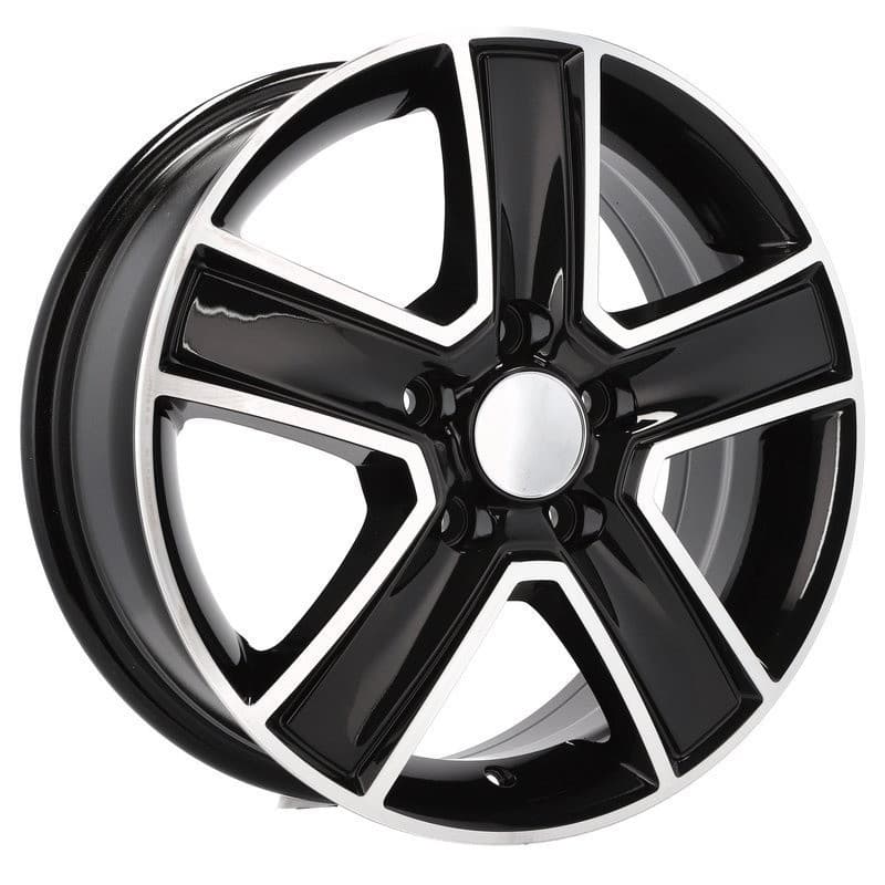 4 jantes 6.5 16 5x160 design ford noir brillant