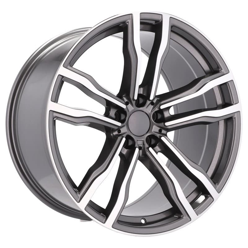 4 jantes 10.5 21 5x120 design bmw gris brillant