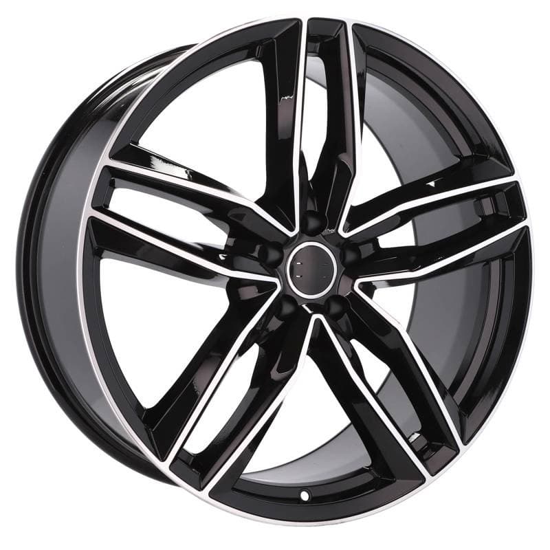 4 jantes 9.0 21 5x130 design audi noir brillant