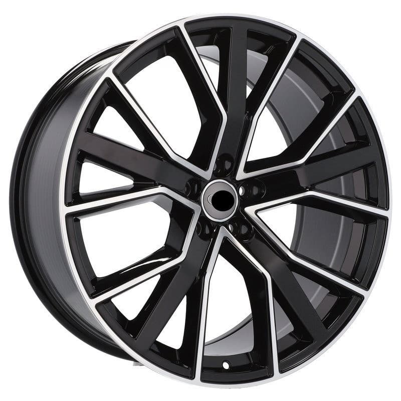 4 jantes 9.5 21 5x112 design audi noir brillant