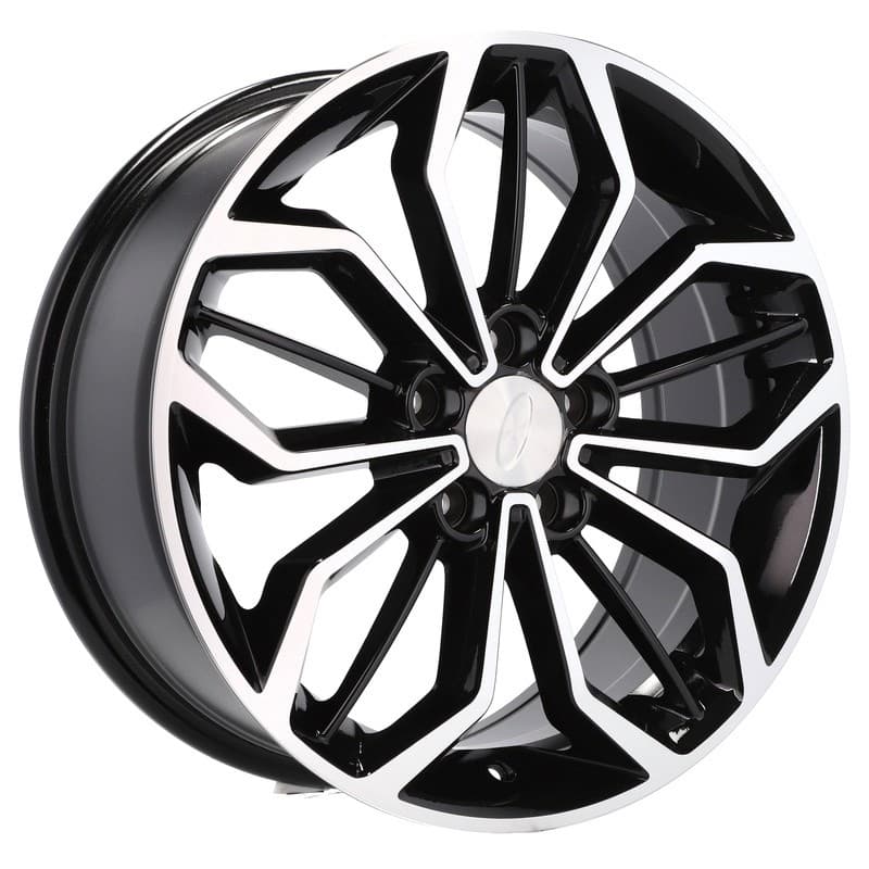 4 jantes 6.5 16 5x108 design ford noir brillant