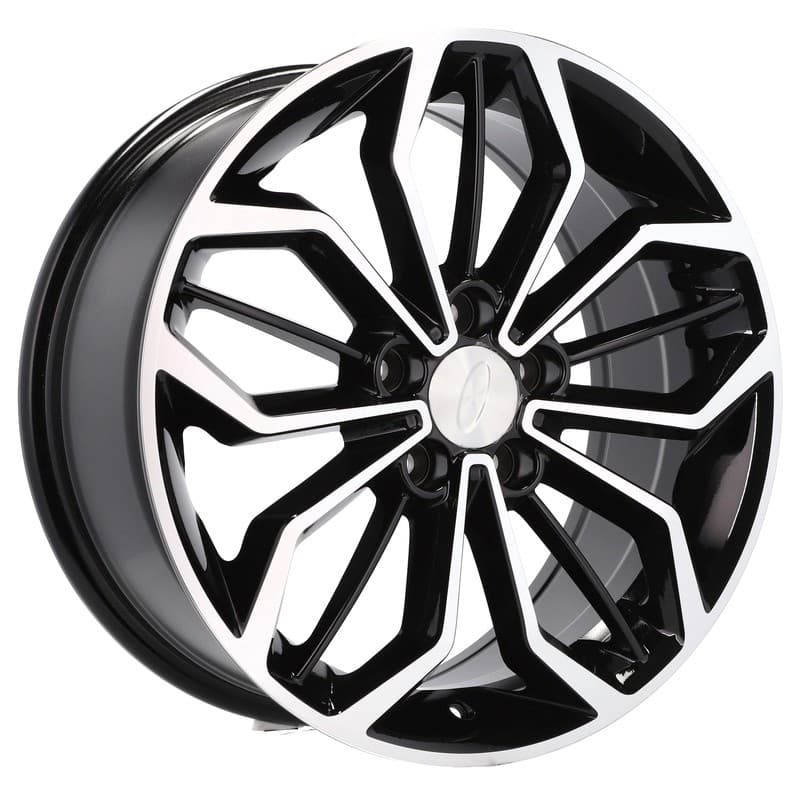 4 jantes 7.5 17 5x108 design ford noir brillant