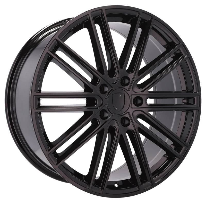 4 jantes 9.5 21 5x130 noir brillant