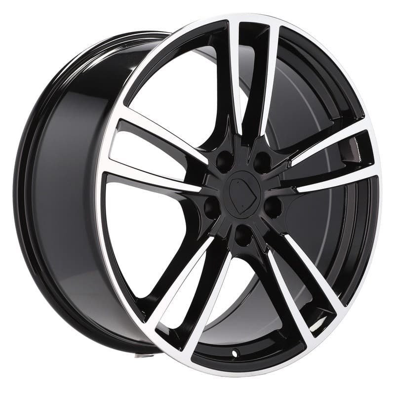 4 jantes 9.5 21 5x130 noir brillant