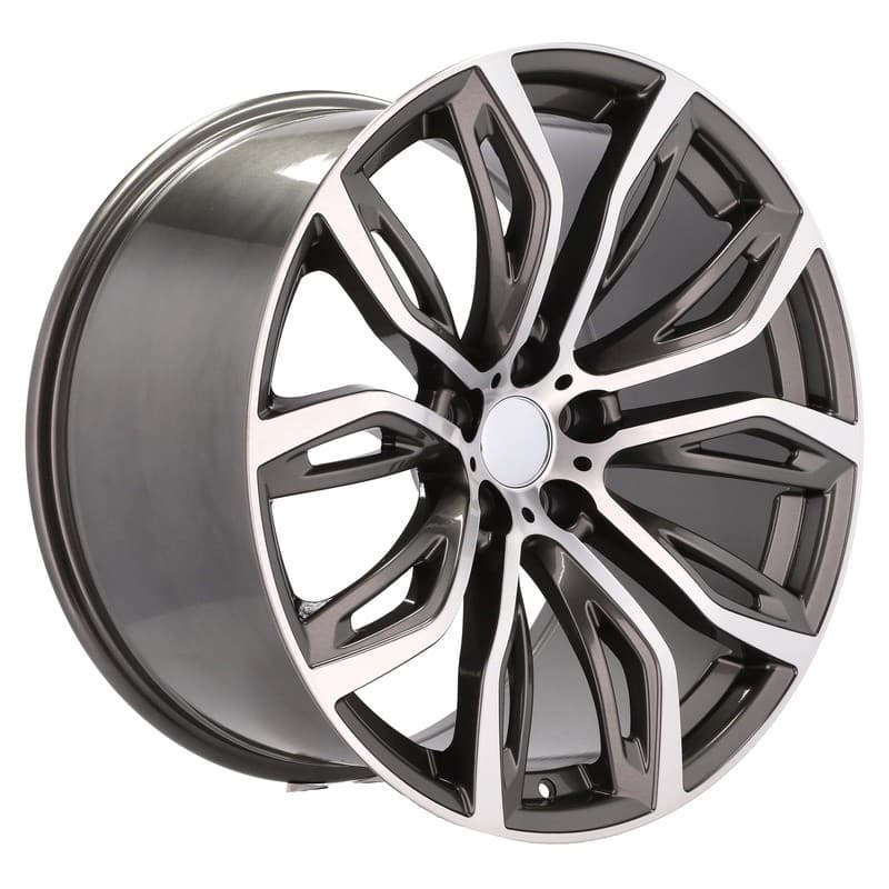 4 jantes 10.5 21 5x120 design bmw gris brillant