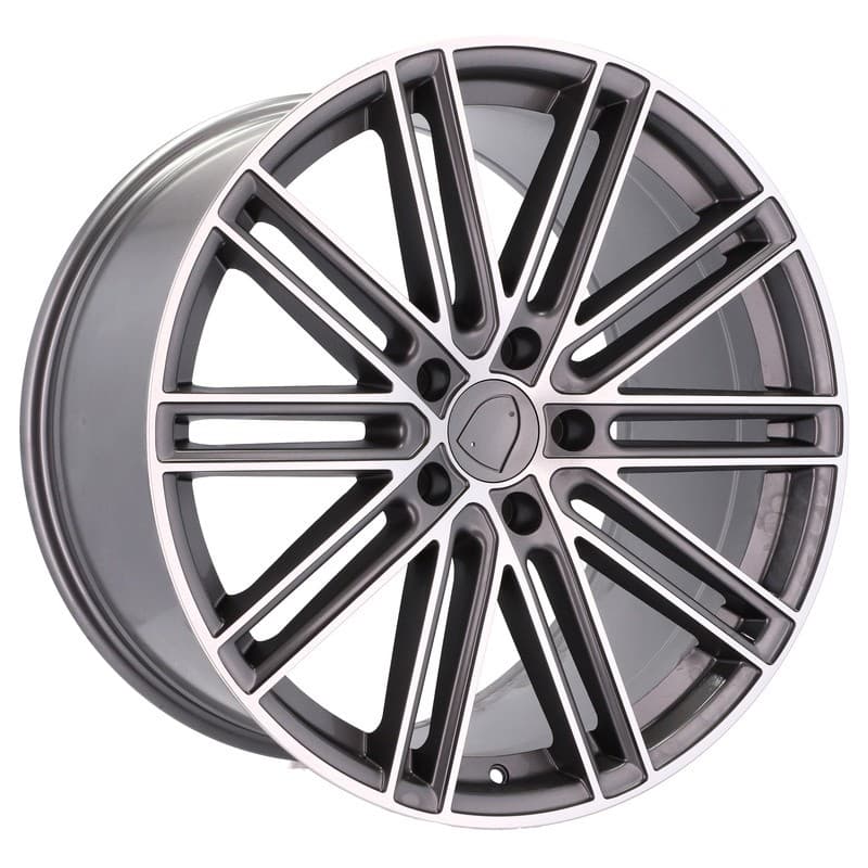 4 jantes 9.5 20 5x130 gris brillant