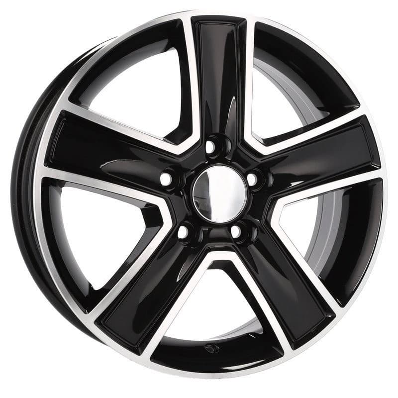 4 jantes 6.5 15 5x160 design ford noir brillant
