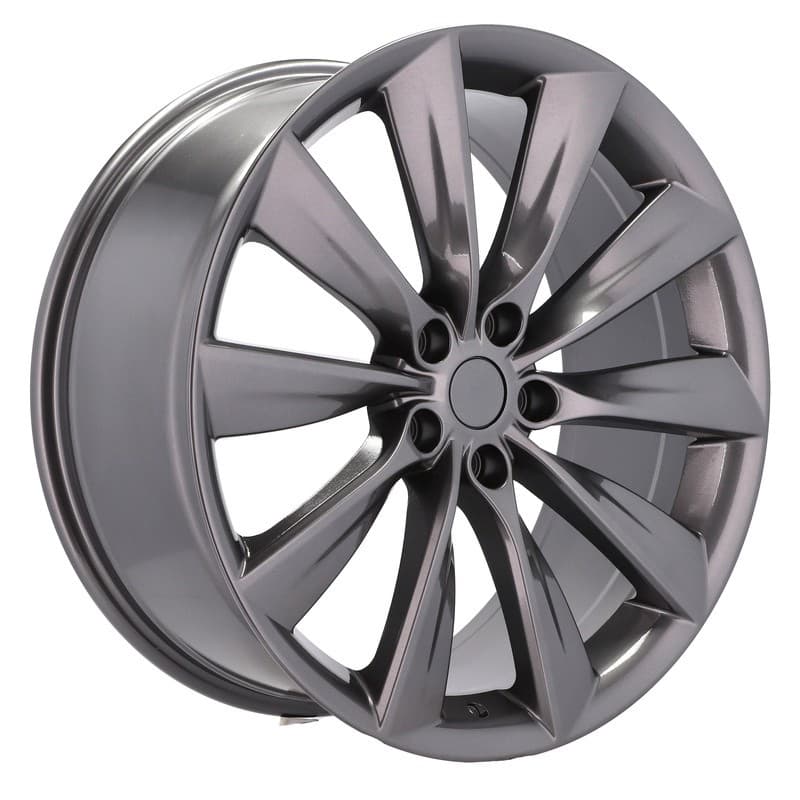 4 jantes 8.5 21 5x120 gris brillant