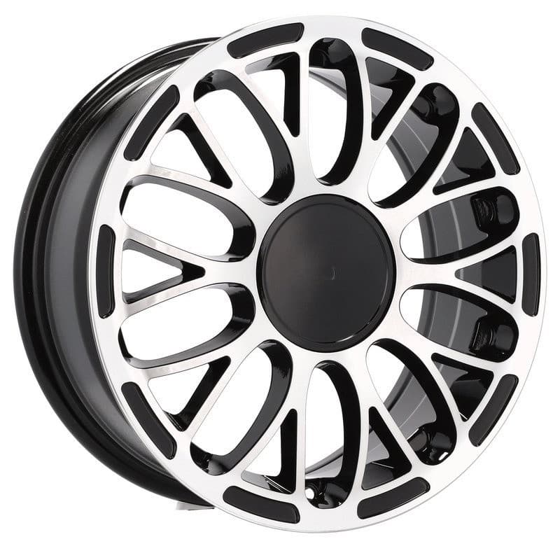 4 jantes 6.0 15 4x98 design fiat noir brillant