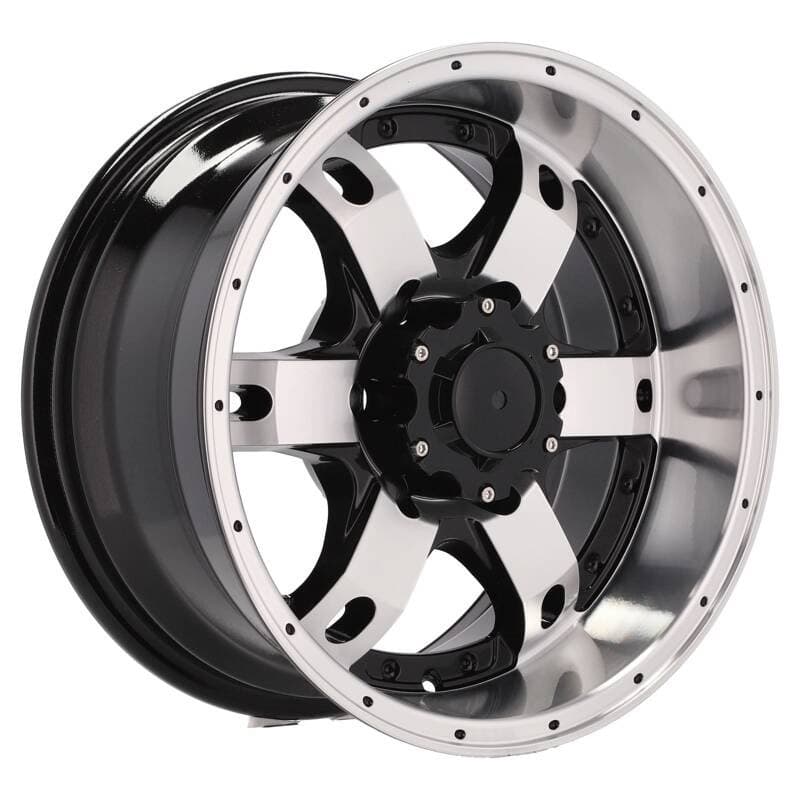 4 jantes 8.0 16 6x139.7 noir brillant