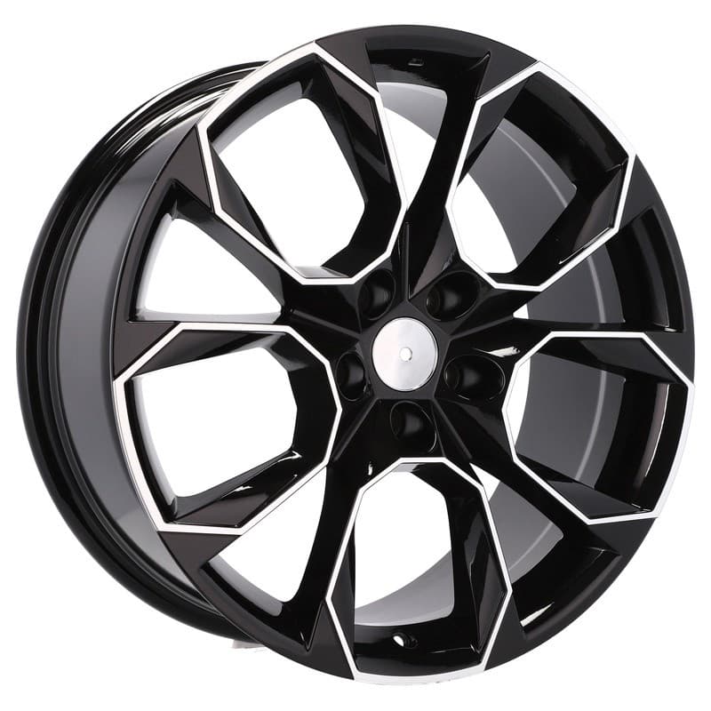 4 jantes 8.0 18 5x112 design skoda noir brillant