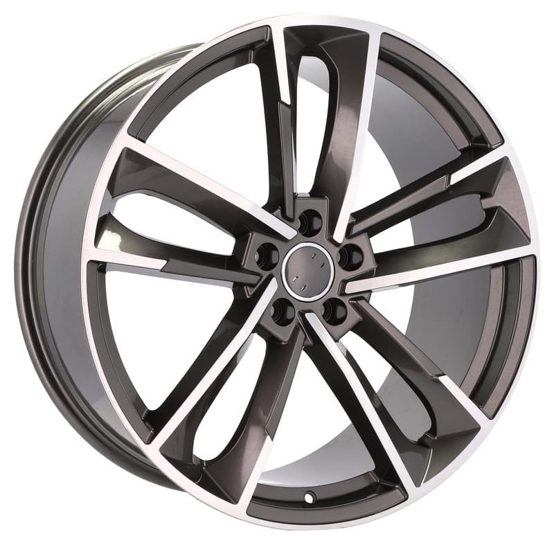 4 jantes 9.0 21 5x112 design audi gris brillant
