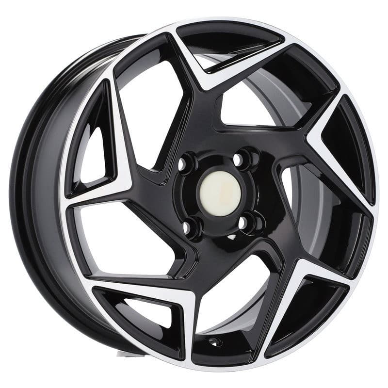 4 jantes 6.5 16 4x108 design ford noir brillant