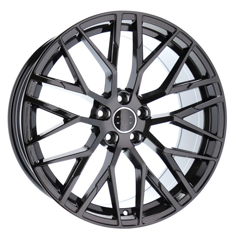 4 jantes 9.5 21 5x112 design audi noir brillant