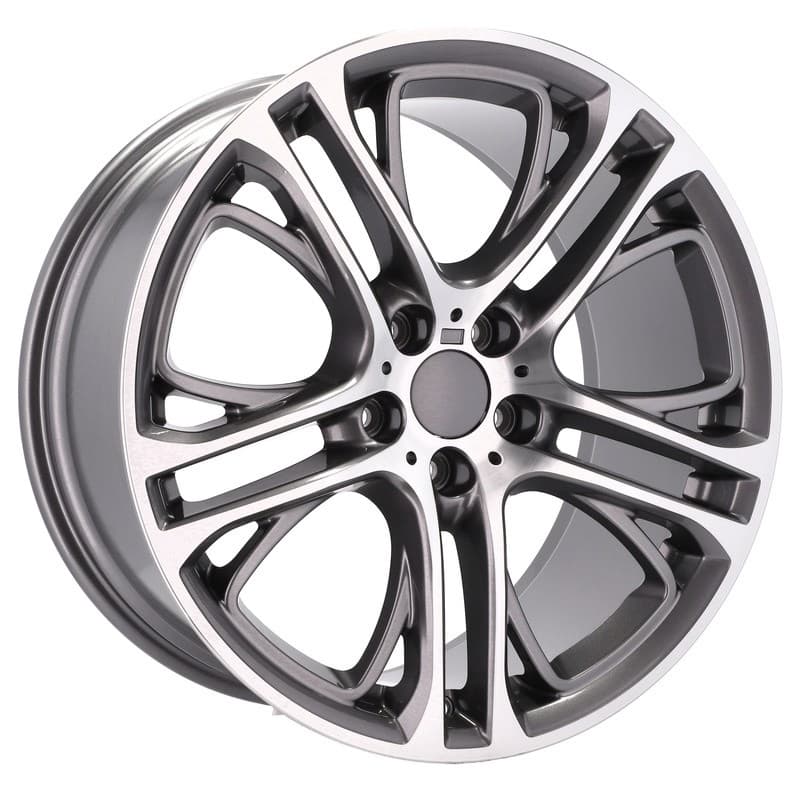 4 jantes 8.5 20 5x120 gris brillant